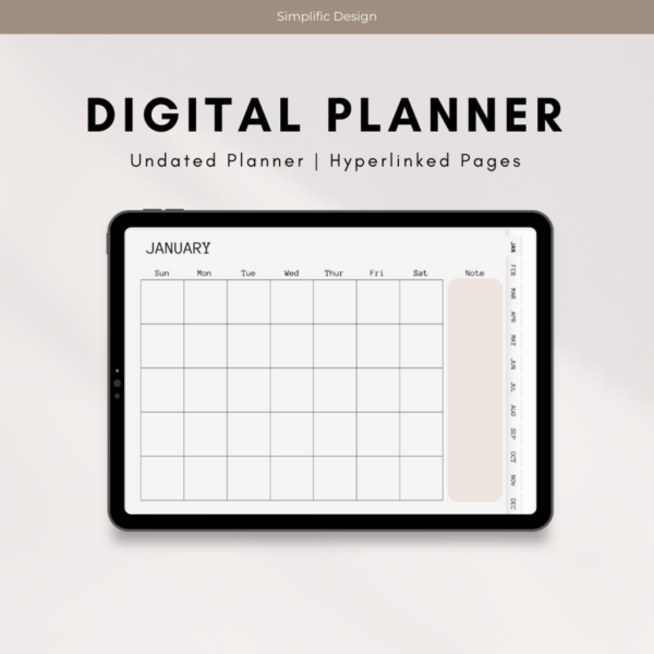 Dummy Product - Undated Digital Planner