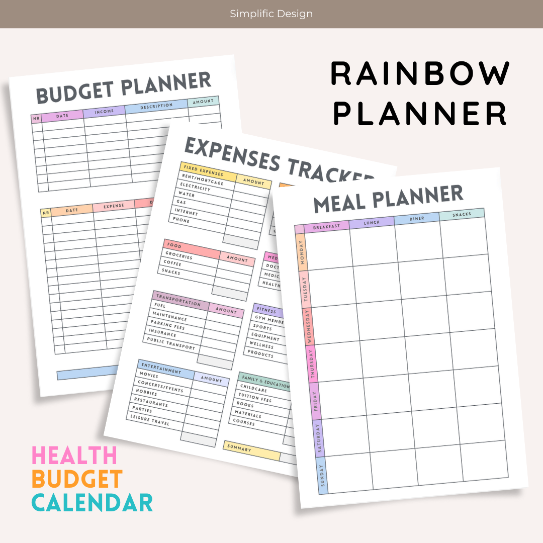 Dummy Product - Rainbow Planner